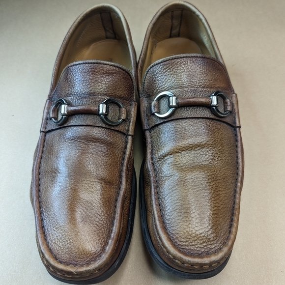 Magnanni Horsebit Loafers Brown Leather Dress Shoes  Slip On US Size 10 M. Made main image 4